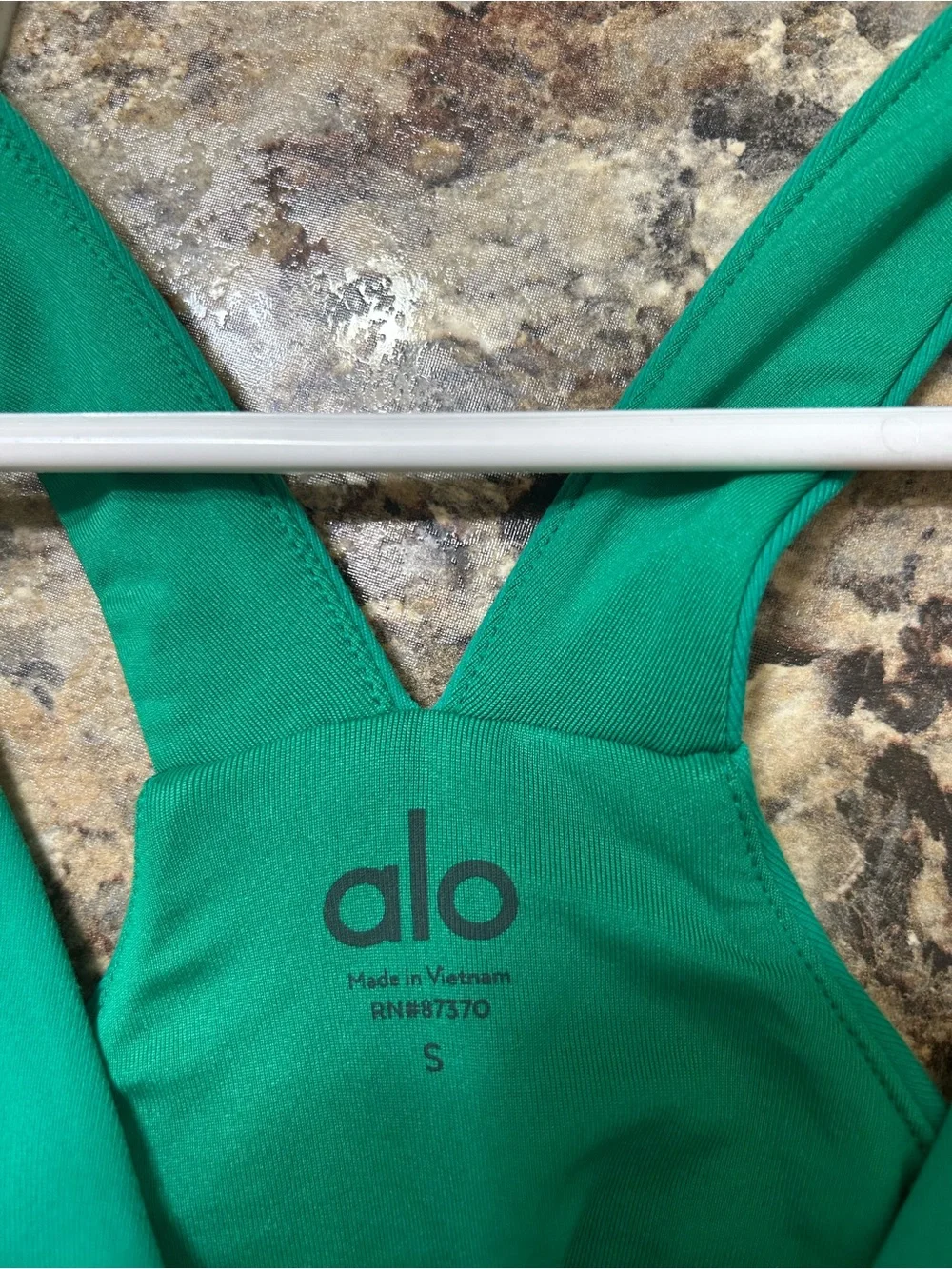 ALO Yoga Teal V-Neck Sports Bra Size Small